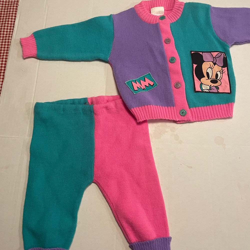 Vintage Mickey girls outfit 6-9 months